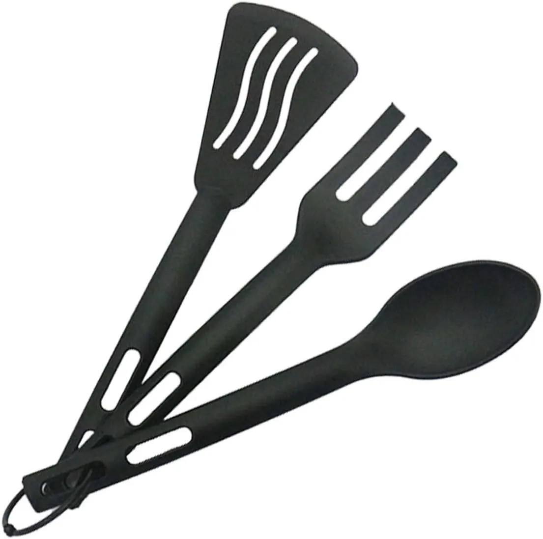 LIFKOME Nylon Children's Cutlery Kit 3-piece Camping Tableware Spoons and Forks Set Picnic Cutlery Kit Reusable Dinnerware for Outdoor Activities