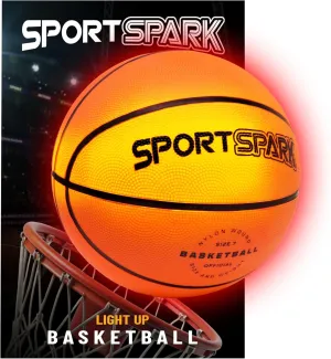 Light Up Basketball - Glow in The Dark Ball - Outdoor Sports Birthday Gift for Boys Ages 8-15 - Kids Teenage Youth Activity - Boy Toys