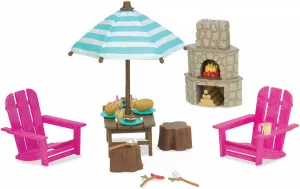 Li’l Woodzeez – Toy Patio – Doll Furniture – Playhouse Accessories – Playset for Kids – 3 Years   – Outdoor Patio Set