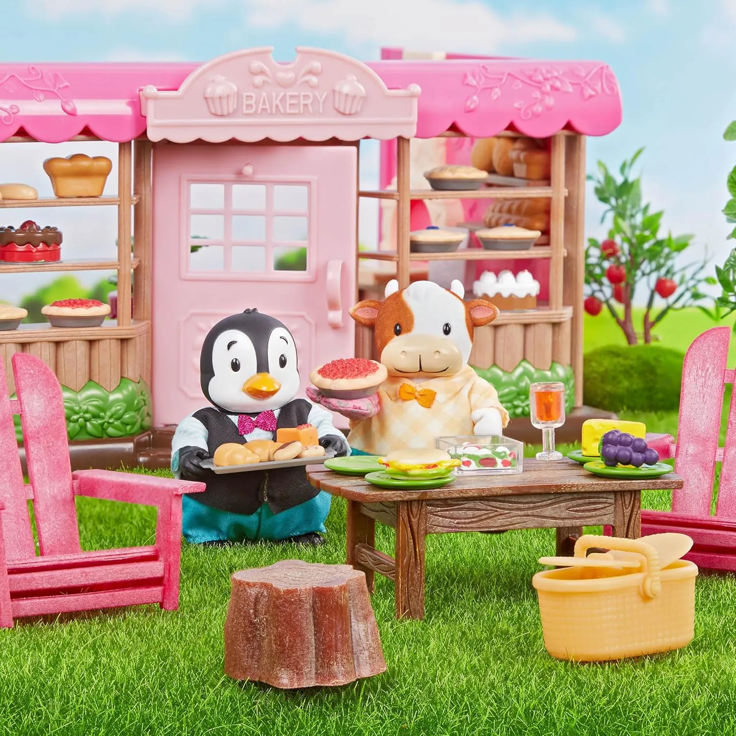 Li’l Woodzeez – Toy Patio – Doll Furniture – Playhouse Accessories – Playset for Kids – 3 Years   – Outdoor Patio Set