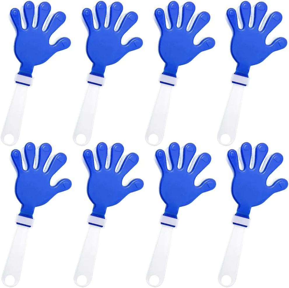 Lovecheer 8 Pack Gaint Hand Clappers Noisemakers 11" Plastic Hands Clapper Noise Makers for Adults Team Spirits Sporting Events Dance Cheerleading