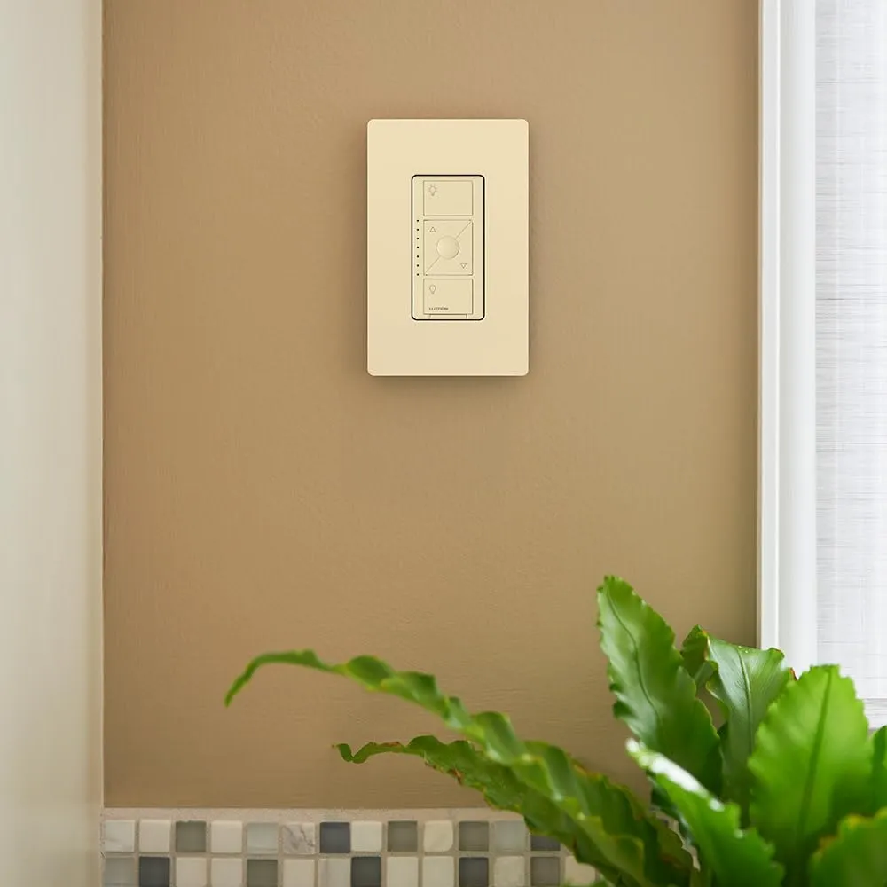 Lutron Caseta Original Smart Dimmer Switch ELV  (Lutron Hub Required), 250W LED, Single-Pole/3-Way, Neutral Required, PD-5NE-IV, Ivory