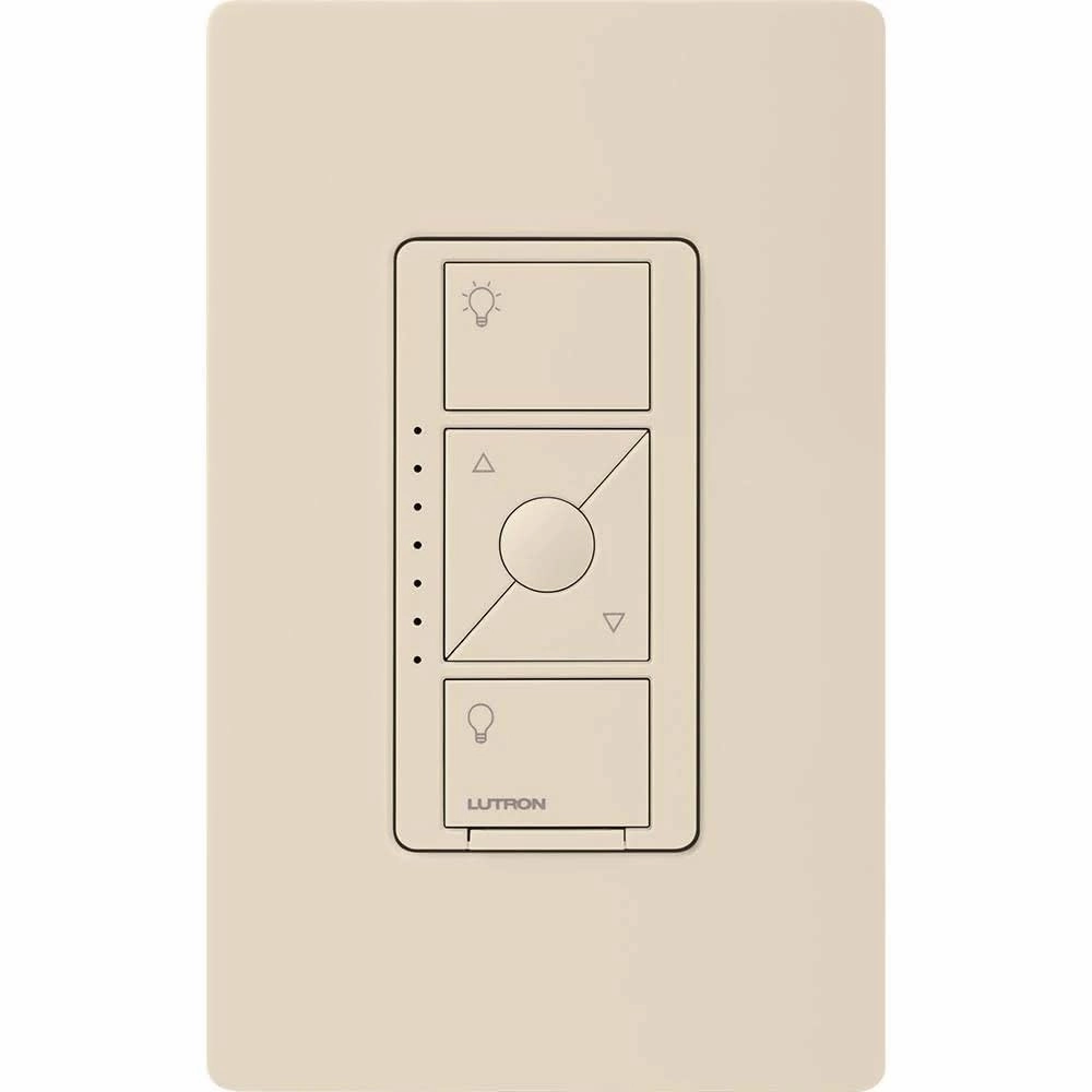 Lutron Caseta Original Smart Dimmer Switch ELV  (Lutron Hub Required), 250W LED, Single-Pole/3-Way, Neutral Required, PD-5NE-LA, Light Almond