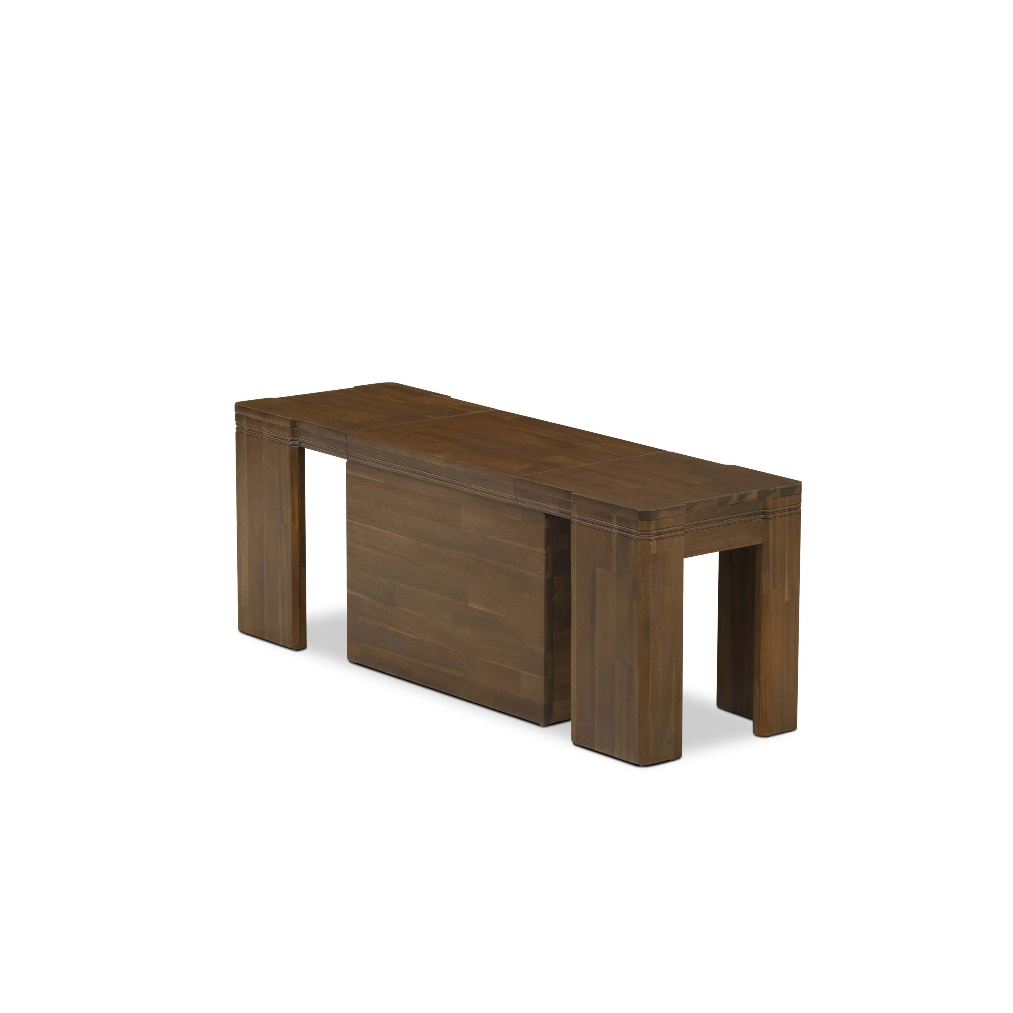 Luxe by East West Furniture X07X1-B08-04- 9 Pieces Extendable Dining Set Includes a Rectangle Kitchen Table and 7 Stackable Dining Chairs and 1 Modern Bench, Antique Walnut