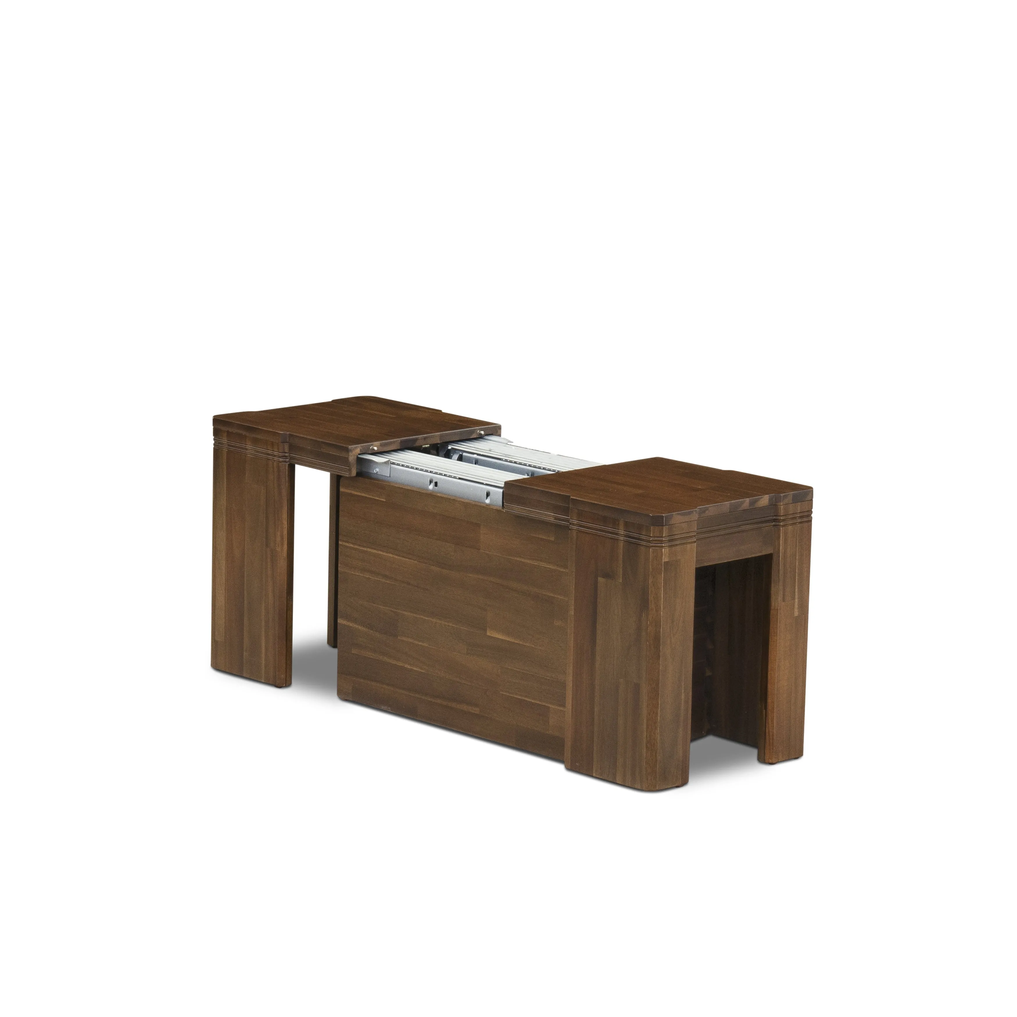 Luxe by East West Furniture X07X1-B08-04- 9 Pieces Extendable Dining Set Includes a Rectangle Kitchen Table and 7 Stackable Dining Chairs and 1 Modern Bench, Antique Walnut