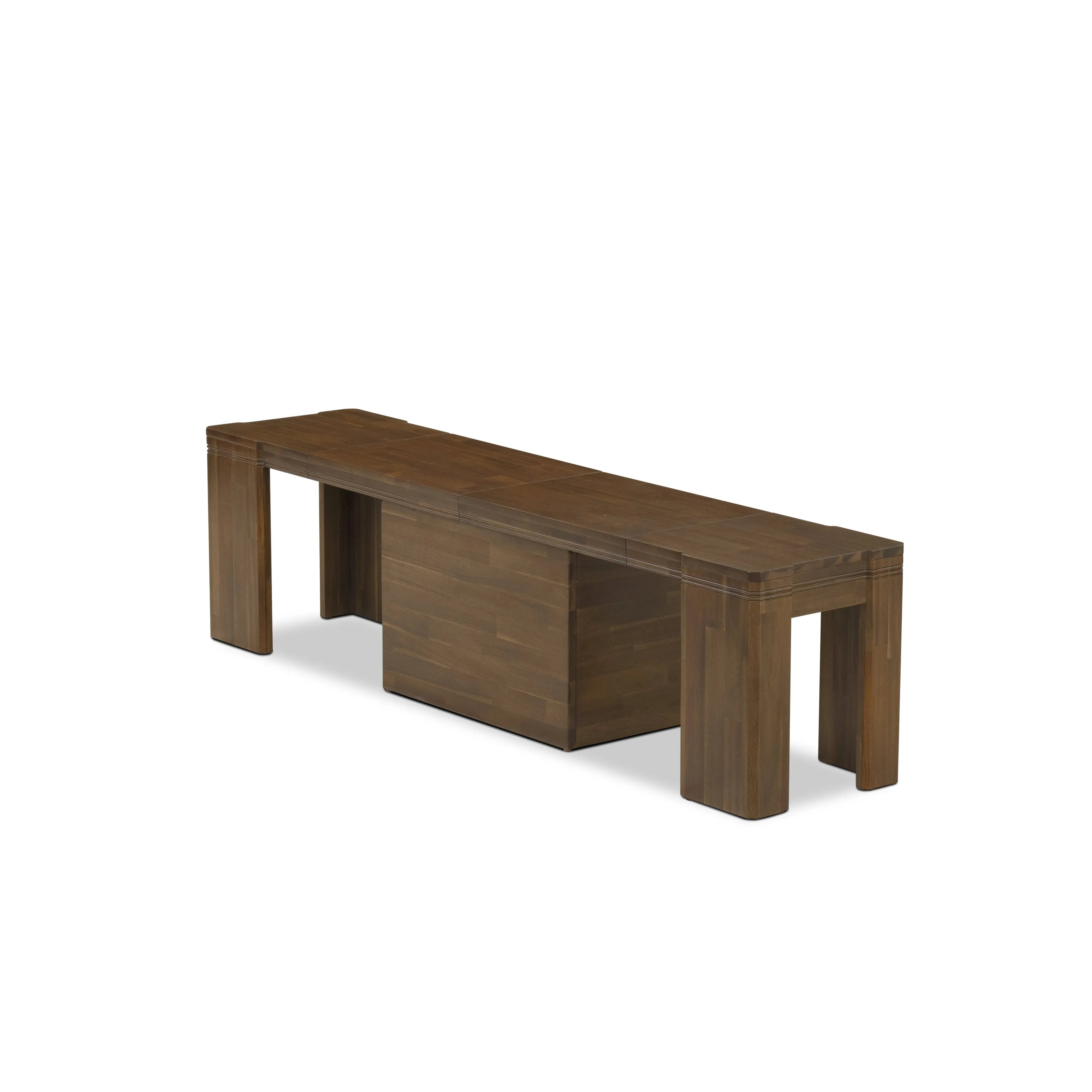 Luxe by East West Furniture X07X1-B08-04- 9 Pieces Extendable Dining Set Includes a Rectangle Kitchen Table and 7 Stackable Dining Chairs and 1 Modern Bench, Antique Walnut