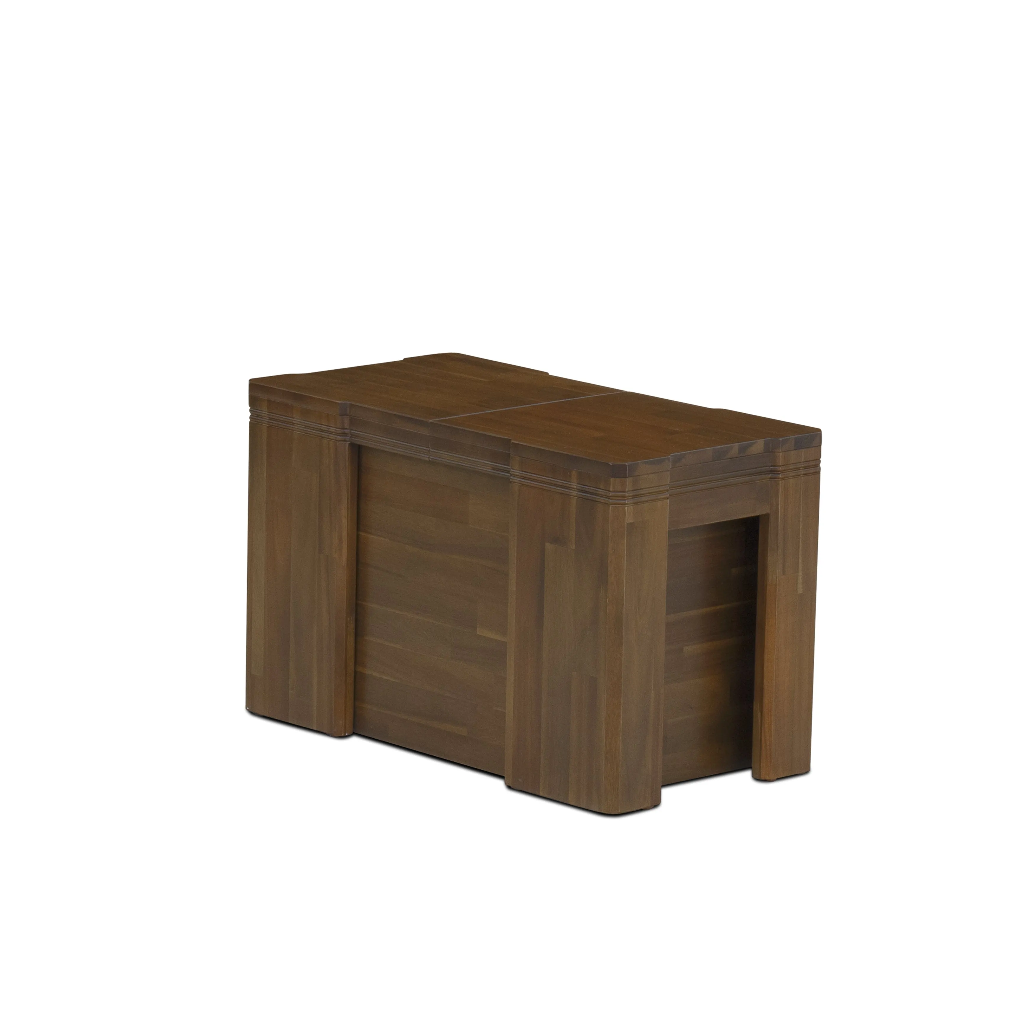 Luxe by East West Furniture X07X2-BC8-28 -10 Pieces Extendable Dining Set Includes a Rectangle Kitchen Table, 1 Coffee Table, 7 Stackable Dining Chairs and 1 Modern Bench, Antique Walnut