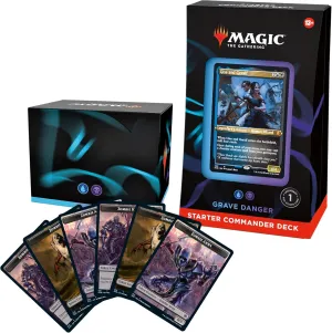 Magic: The Gathering Starter Commander Deck – Grave Danger (Blue-Black) | Ready-to-Play Deck for Beginners and Fans | Ages 13  | Collectible Card Games