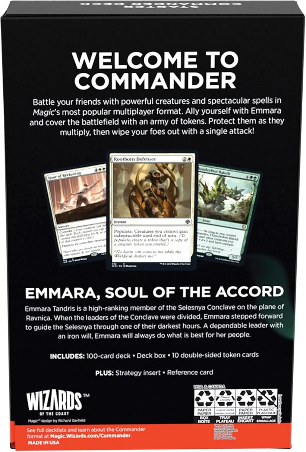 Magic: The Gathering Starter Commander Deck - Token Triumph (Green-White) | Ready-to-Play Deck for Beginners and Fans | Ages 13  | Collectible Card Games