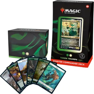 Magic: The Gathering Starter Commander Deck - Token Triumph (Green-White) | Ready-to-Play Deck for Beginners and Fans | Ages 13  | Collectible Card Games
