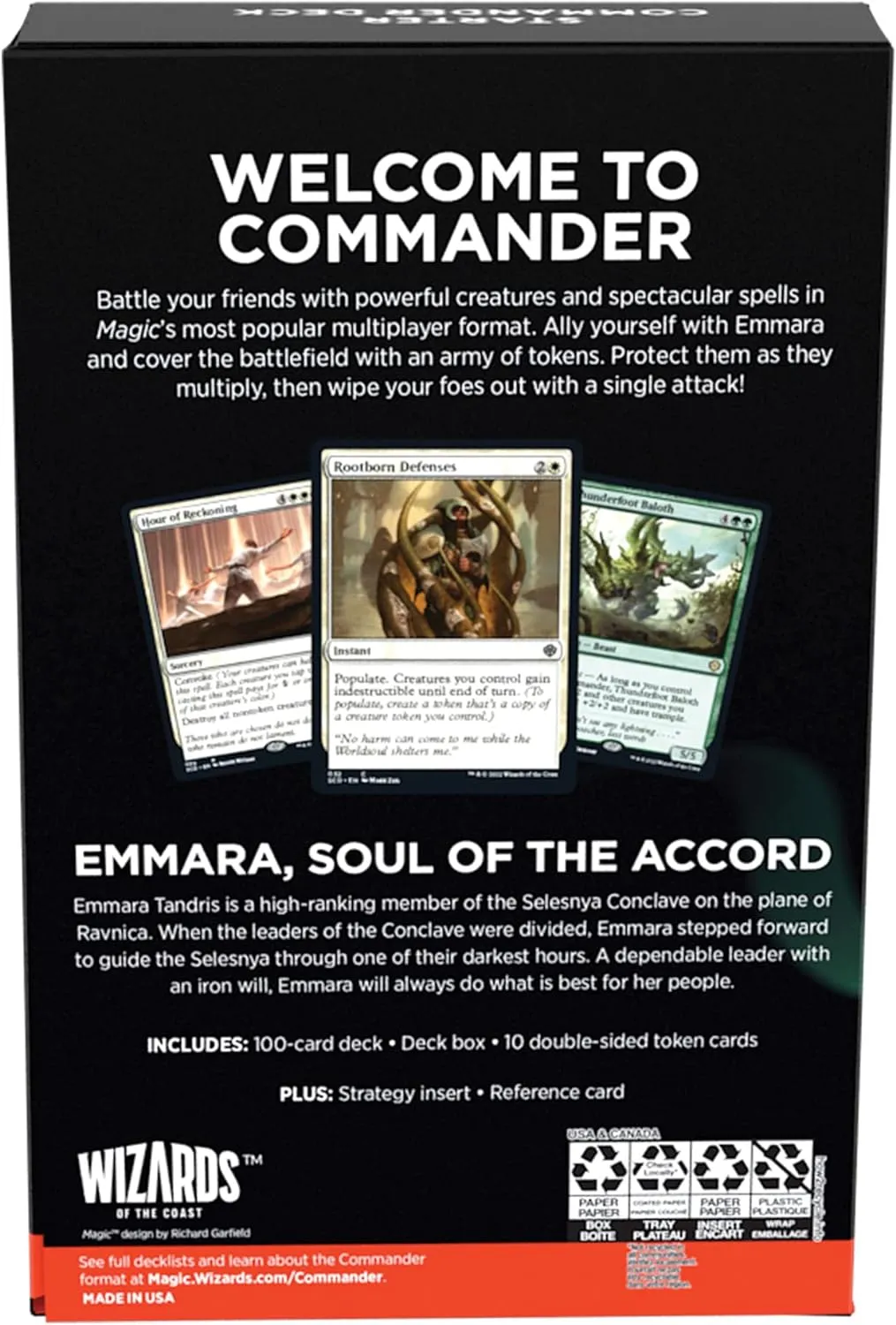Magic: The Gathering Starter Commander Deck - Token Triumph (Green-White) | Ready-to-Play Deck for Beginners and Fans | Ages 13  | Collectible Card Games