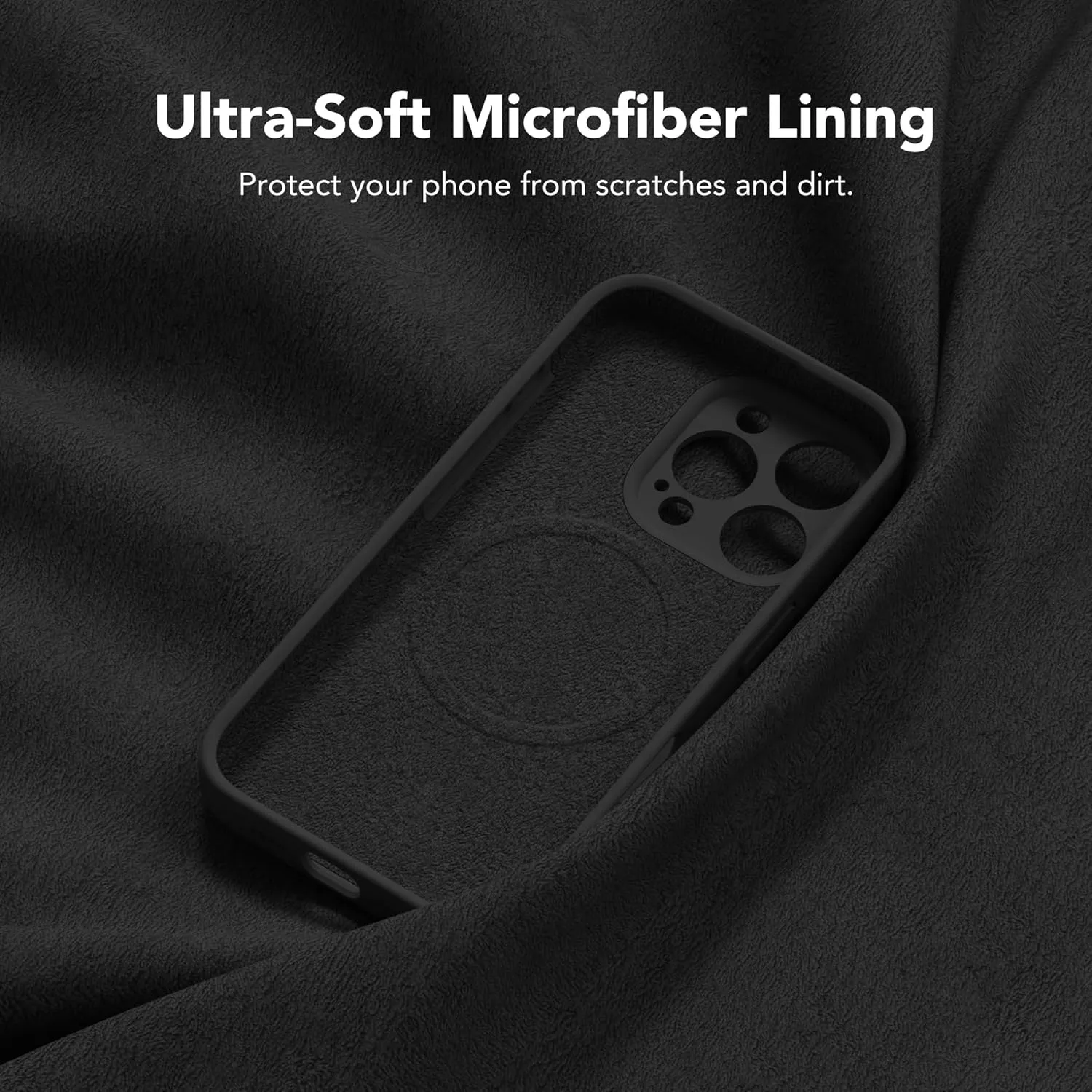 Magnetic for iPhone 16 Pro Case, Compatible with MagSafe, [Full Camera Protection][Screen Protector] Silicone Shockproof Protective Phone Case for iPhone 16 Pro 6.3", Black