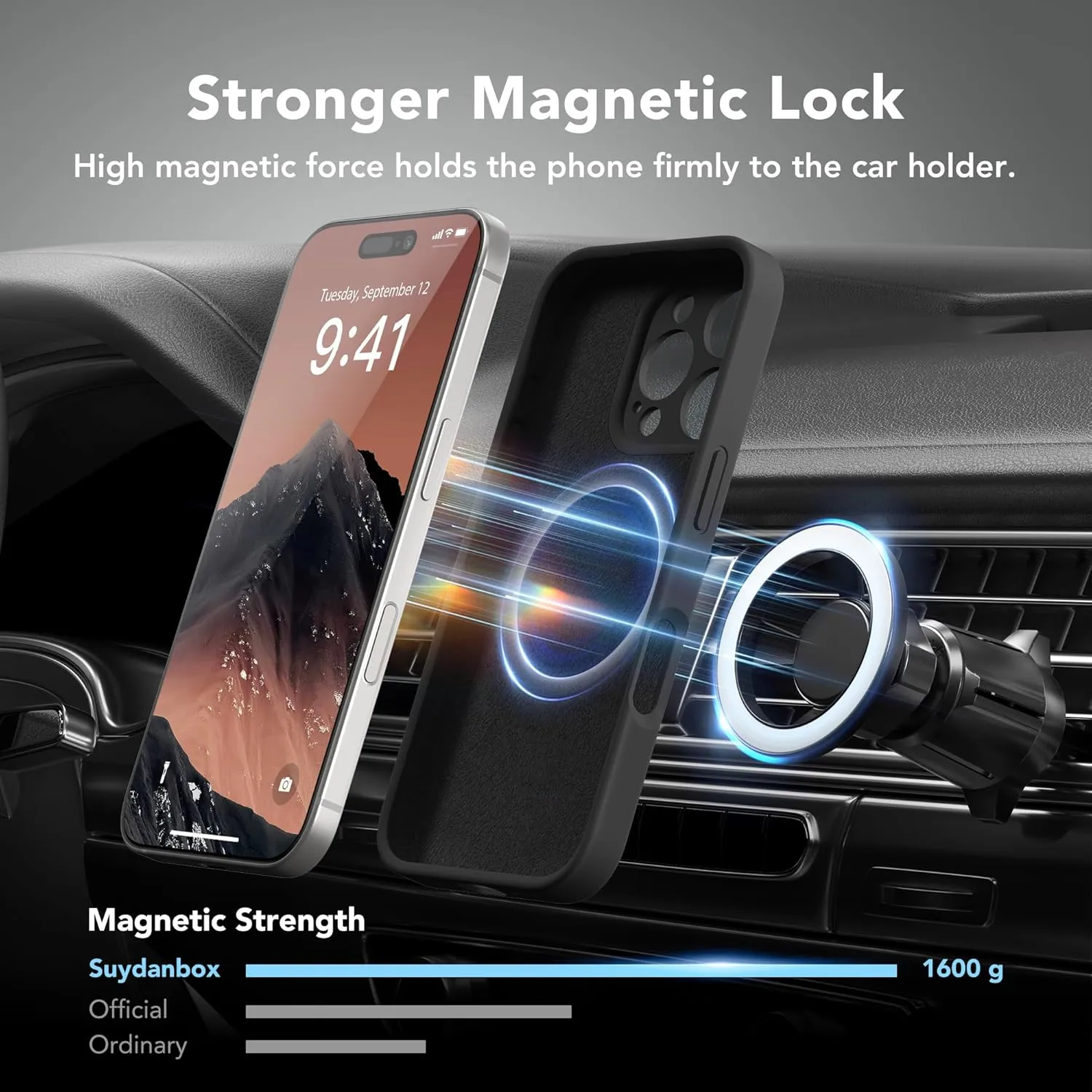 Magnetic for iPhone 16 Pro Case, Compatible with MagSafe, [Full Camera Protection][Screen Protector] Silicone Shockproof Protective Phone Case for iPhone 16 Pro 6.3", Black