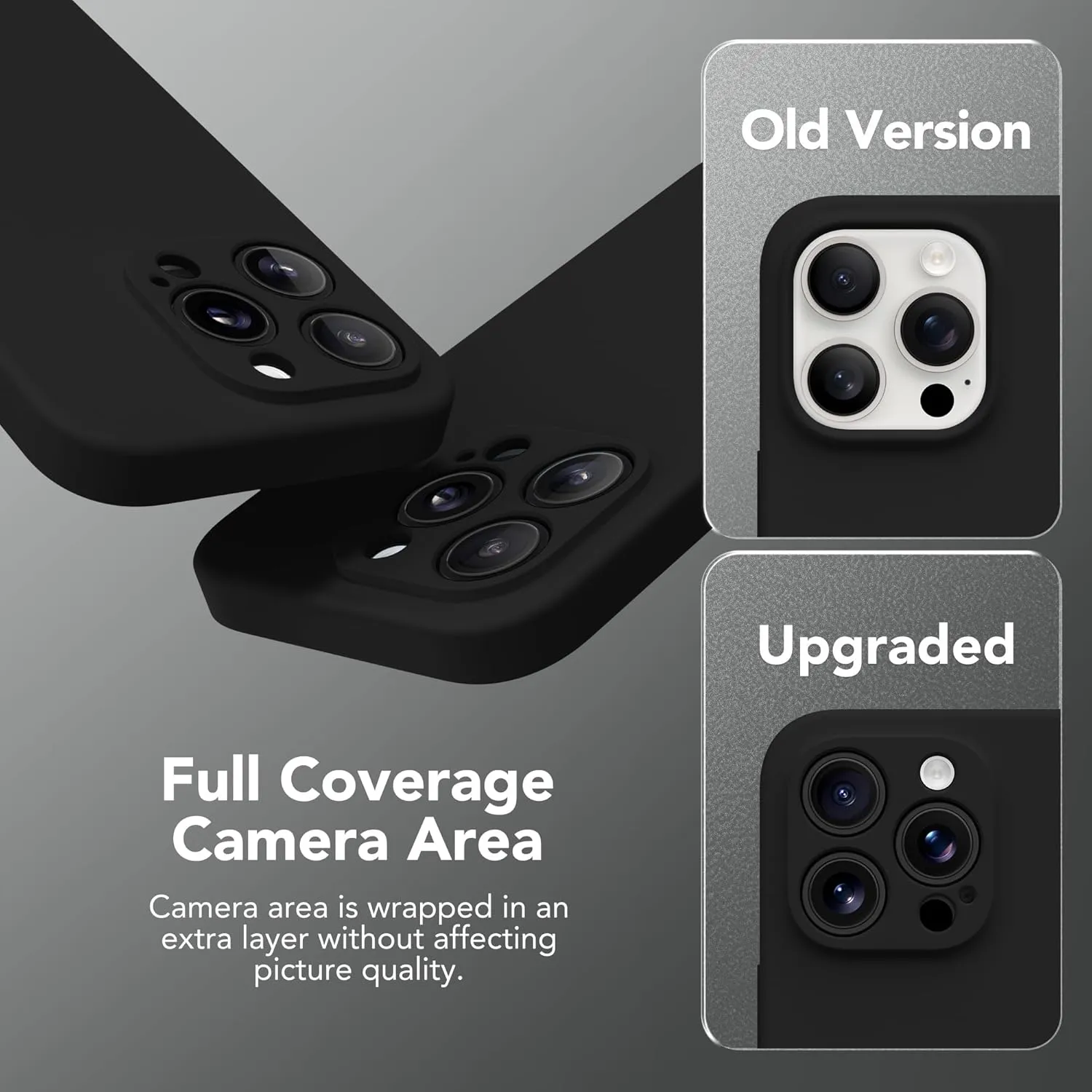 Magnetic for iPhone 16 Pro Case, Compatible with MagSafe, [Full Camera Protection][Screen Protector] Silicone Shockproof Protective Phone Case for iPhone 16 Pro 6.3", Black