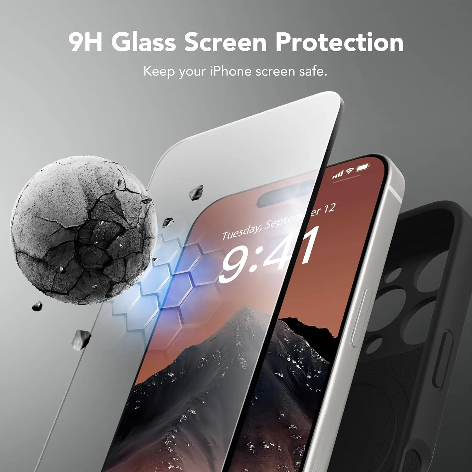 Magnetic for iPhone 16 Pro Case, Compatible with MagSafe, [Full Camera Protection][Screen Protector] Silicone Shockproof Protective Phone Case for iPhone 16 Pro 6.3", Black
