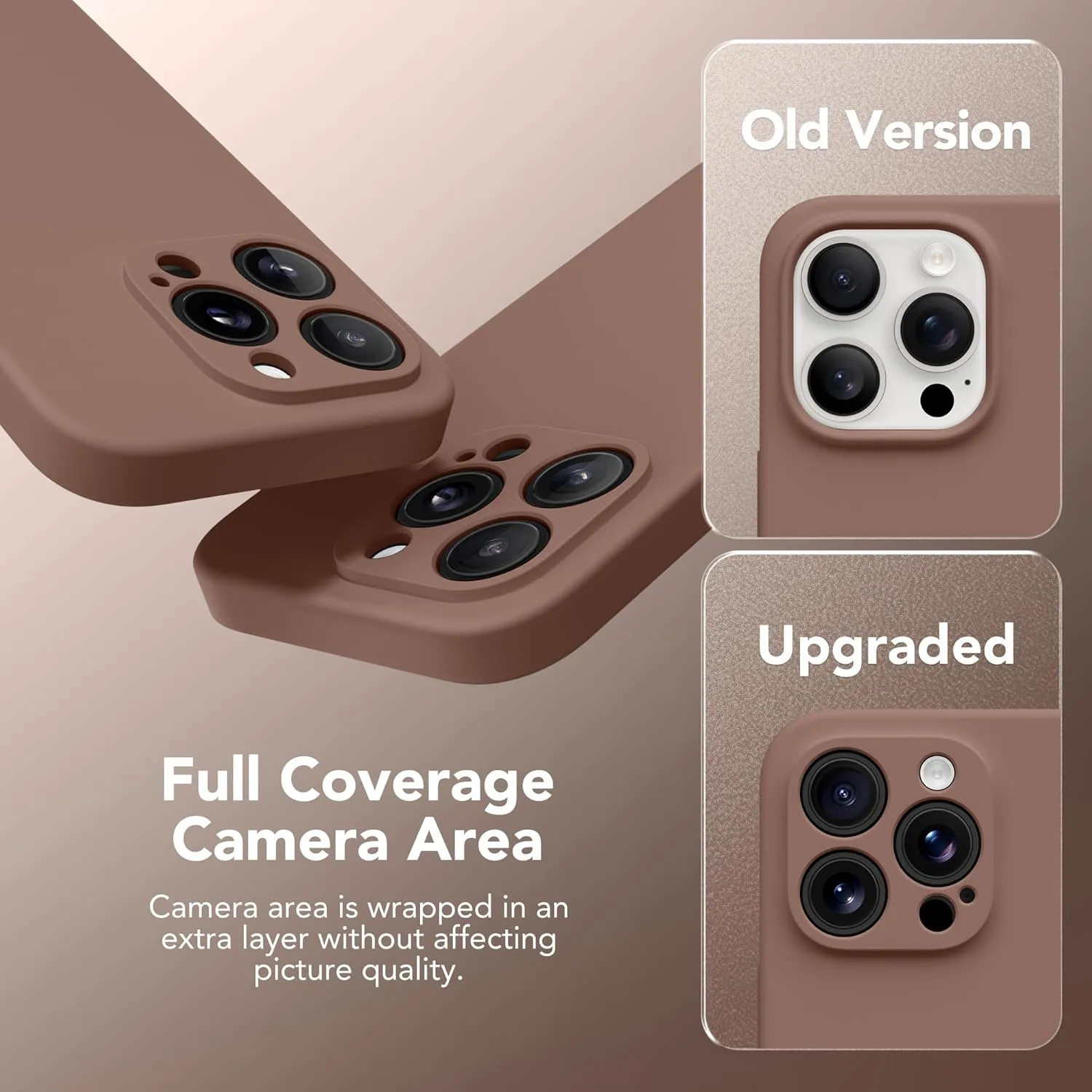 Magnetic for iPhone 16 Pro Case, Compatible with MagSafe, [Full Camera Protection][Screen Protector] Silicone Shockproof Protective Phone Case for iPhone 16 Pro 6.3", Brown