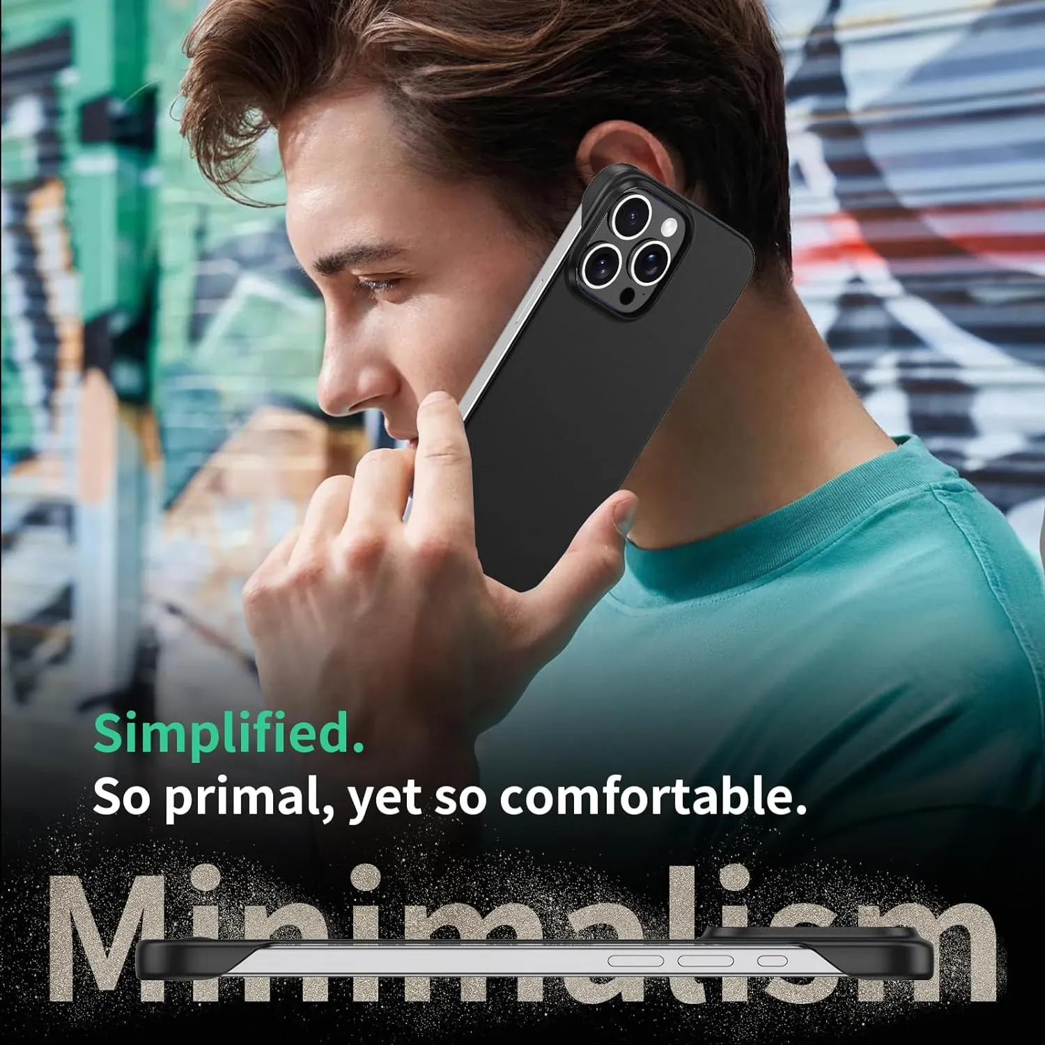Magnetic Ultra Thin Frosted Designed for iPhone 16 Plus Frameless Case 6.7 inch [Compatible with MagSafe] Slim Minimalist Lightweight Matte Hard Cover Protective Borderless Case- Black