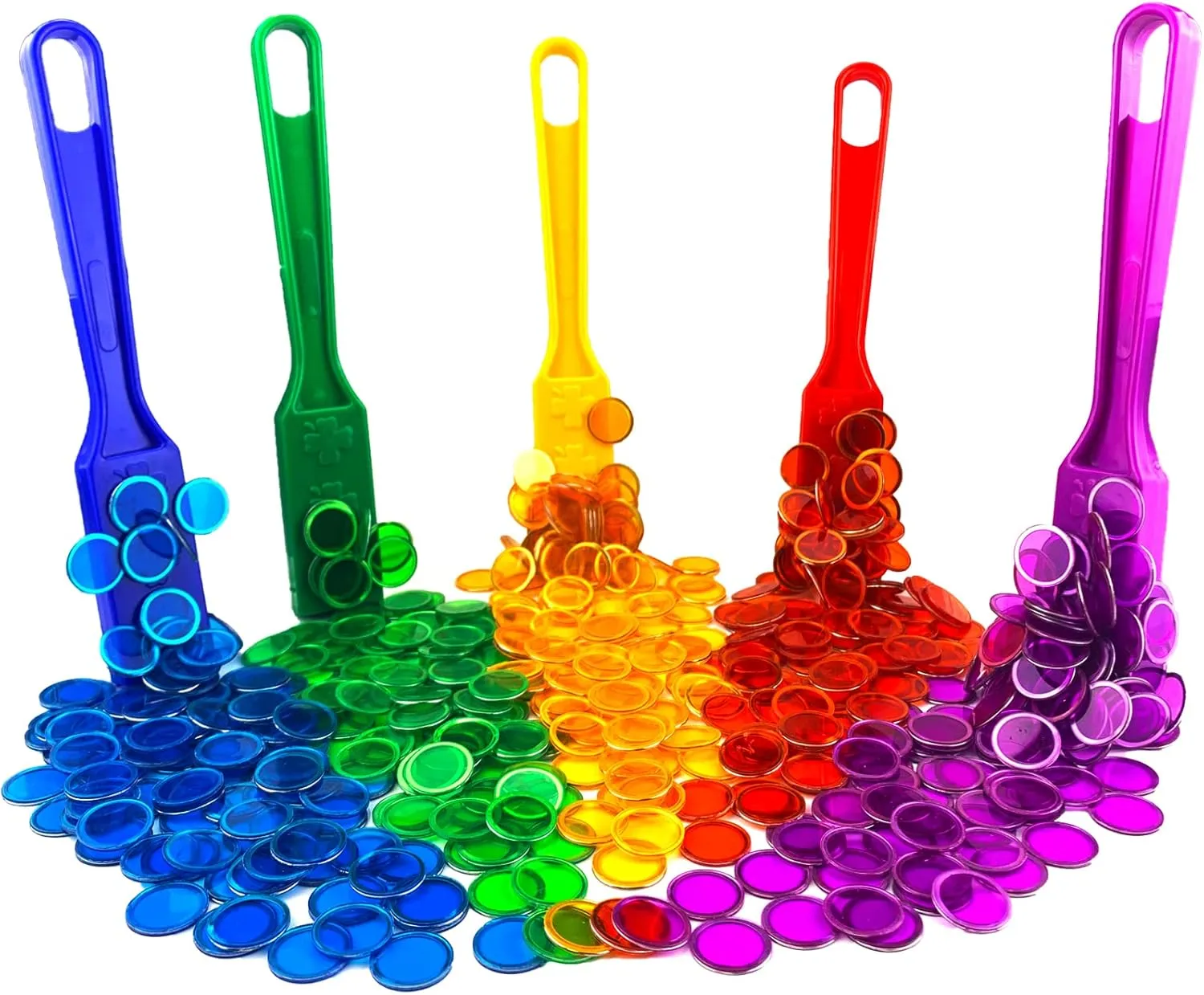 Magnetic Wands and Bingo Chips Set Magnet Wand wtih 100pcs Metal Ringed Discs for Elderly School Science STEM Kit Math Learning Chess Accessories