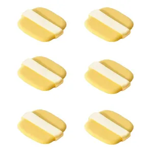 Makeup Powder Puffs, Set of 6, Yellow