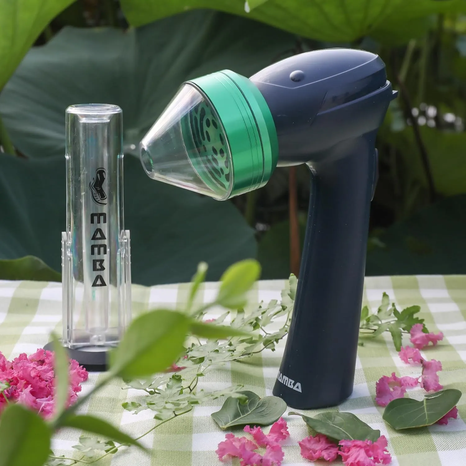 Mamba Loader XL 2g Gray USB Electric Herb Grinder. Small Portable Metal Herbal Machine & Spice Mill for the Kitchen