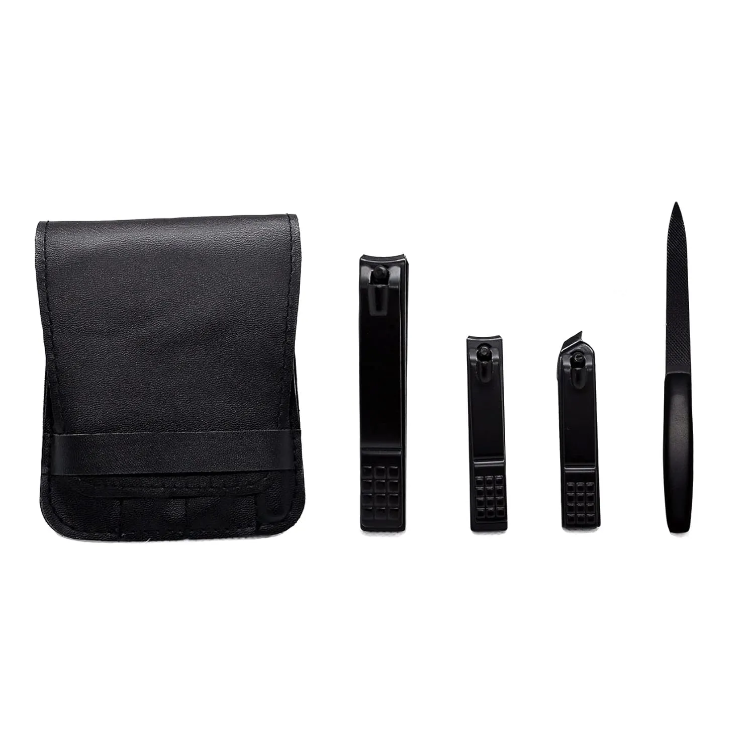 Manicures, Pedicure Kits, Nail Clippers, Mini Personal Care Set Portable Nail Clippers 3 Pieces Built in Nail File Black Travel Ladies Men Professional Grooming Kits (Color : Black)