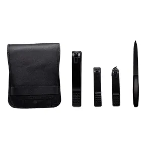 Manicures, Pedicure Kits, Nail Clippers, Mini Personal Care Set Portable Nail Clippers 3 Pieces Built in Nail File Black Travel Ladies Men Professional Grooming Kits (Color : Black)