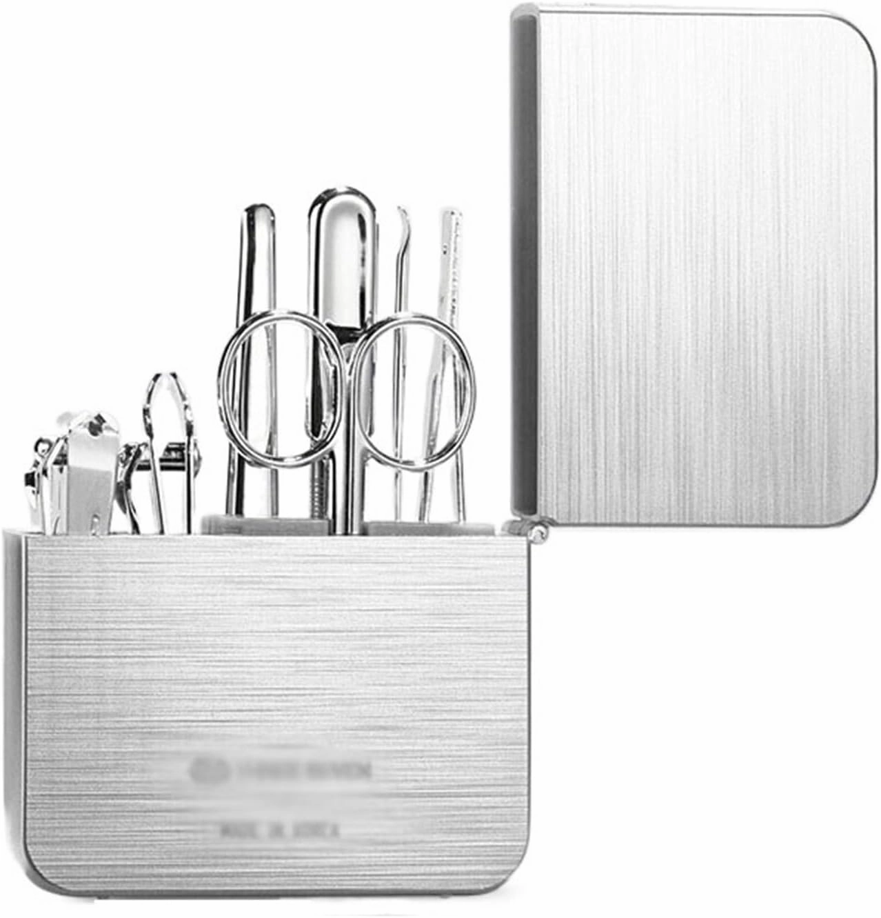 Manicures, Pedicure Kits, Nail Clippers, 7 Pieces Manual Set, Nail Clipper Kit, Carbon Steel Nail Clipper Tools Portable Travel Grooming Kit, Nail Care Tools with Metal Case Professional Grooming Kits