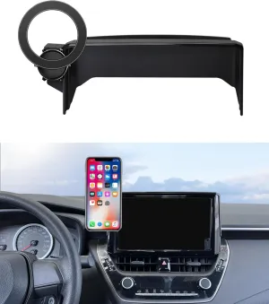 MaserWeller Car Phone Holder for 2019-2025 Toyota Corolla 2022 2023 2024 Corolla Cross Accessories 8-inch Screen Fixed Clip, 360° Rotation Phone Mount Compatible with MagSafe, Cell Phone Holder