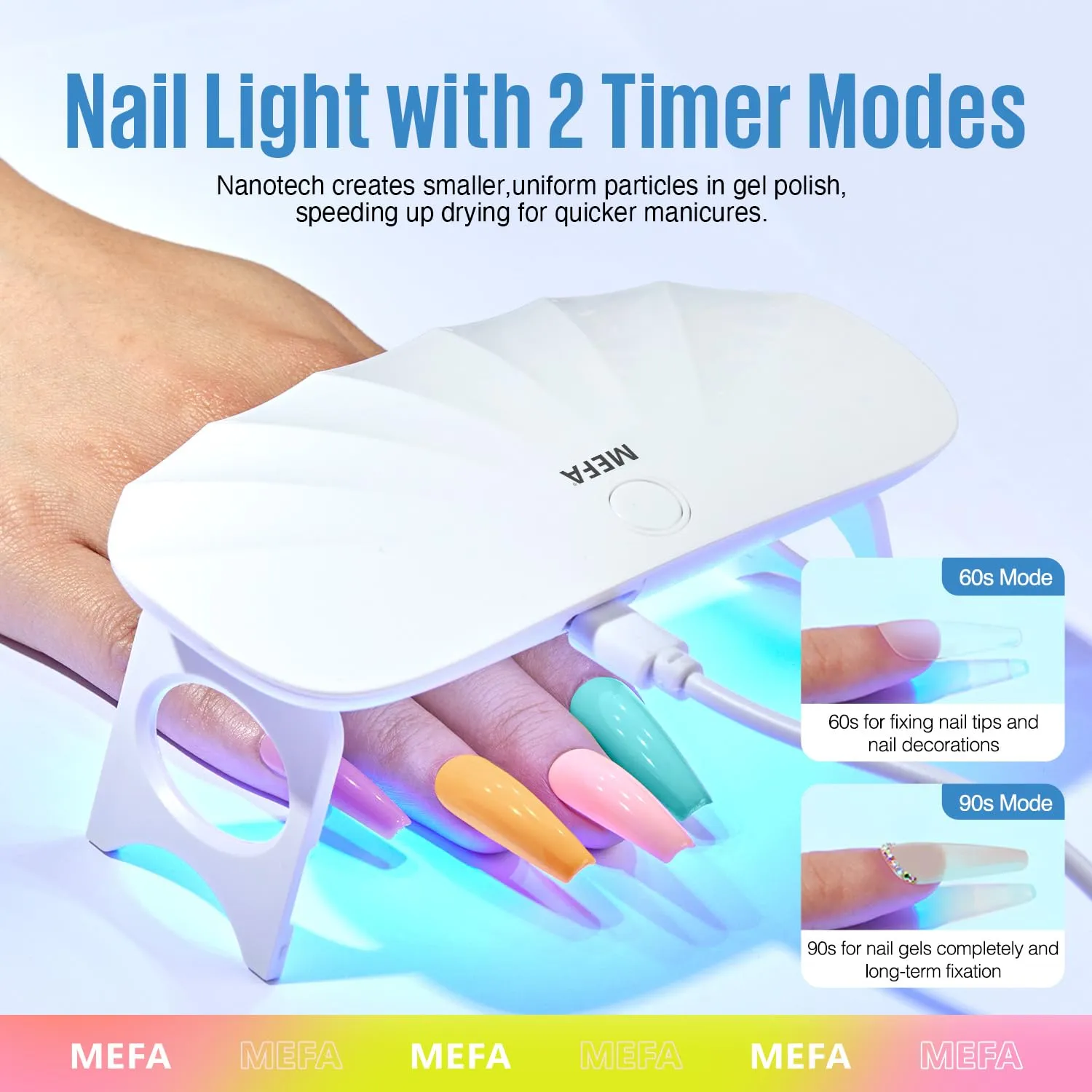 MEFA 19 Pcs Gel Nail Polish Kit with U V Light, 12 Colors Summer Neon Rainbow Bright Gel Polish Nail Set with Base Top Coat Essential Manicure Tools Beginners Salon Nails Art