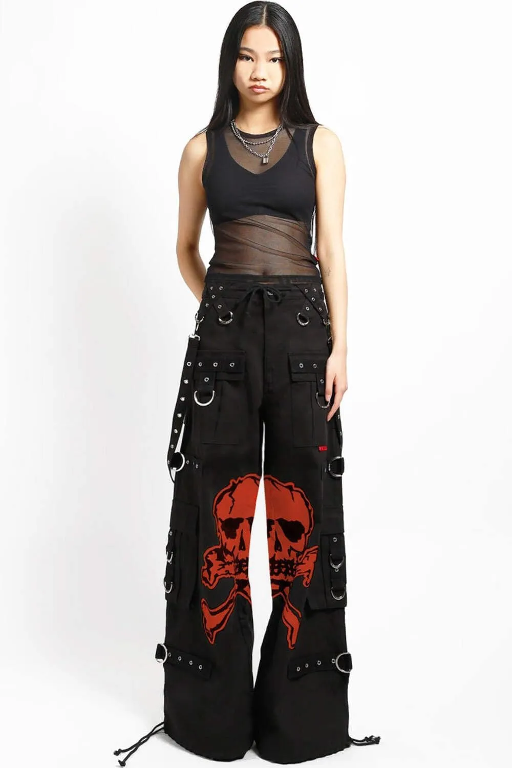 Mega Skull Pants [Black/RED]