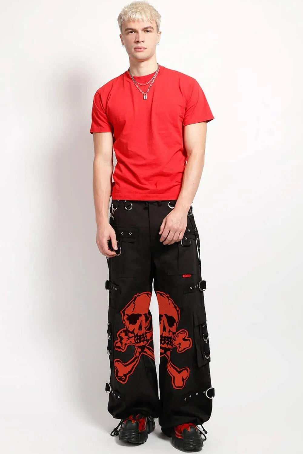 Mega Skull Pants [Black/RED]