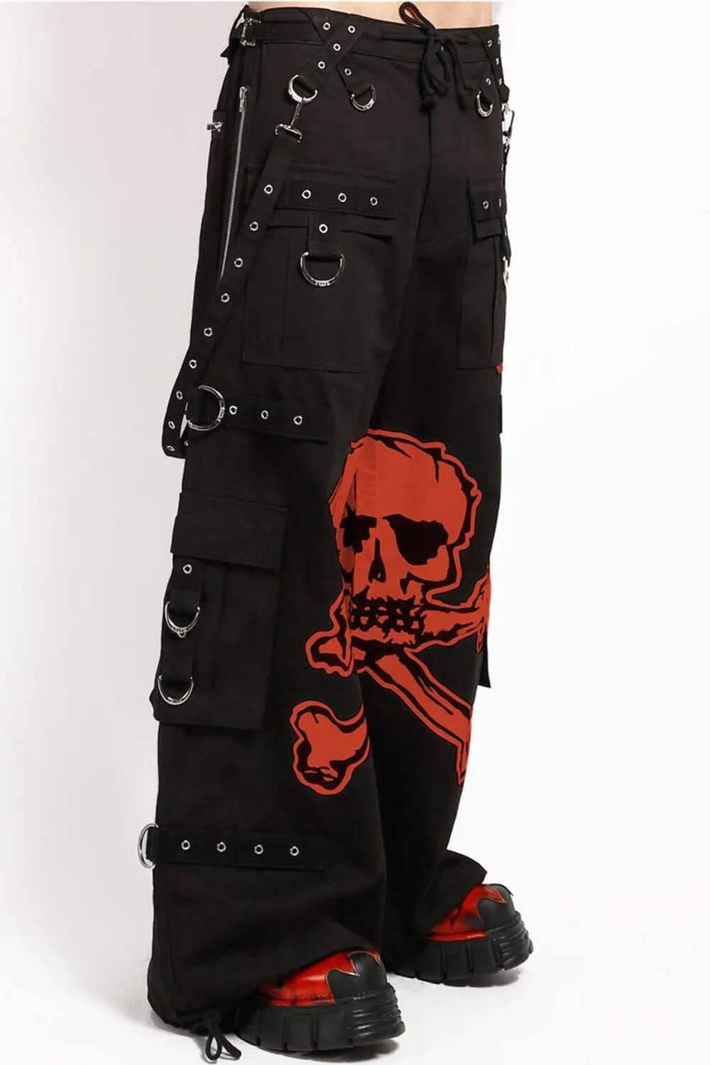 Mega Skull Pants [Black/RED]
