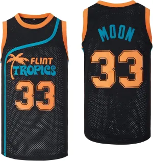 Men's #33 Moon Flint Tropics Movie Basketball Jersey Stitched