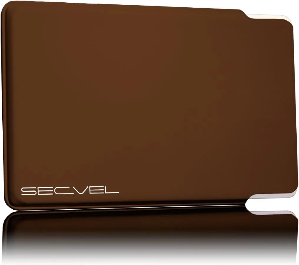 Men's Credit card sleeve, Tobacco