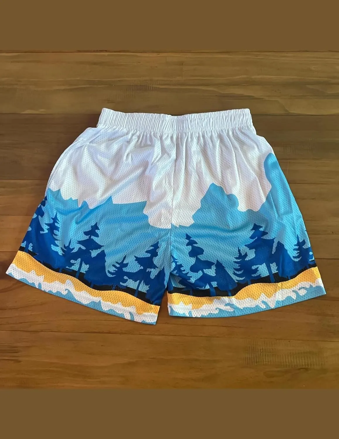 Mens Mesh Graphic Print Athletic Running Shorts Mens Fashion Quick-Dry Shorts for Basketball Workout