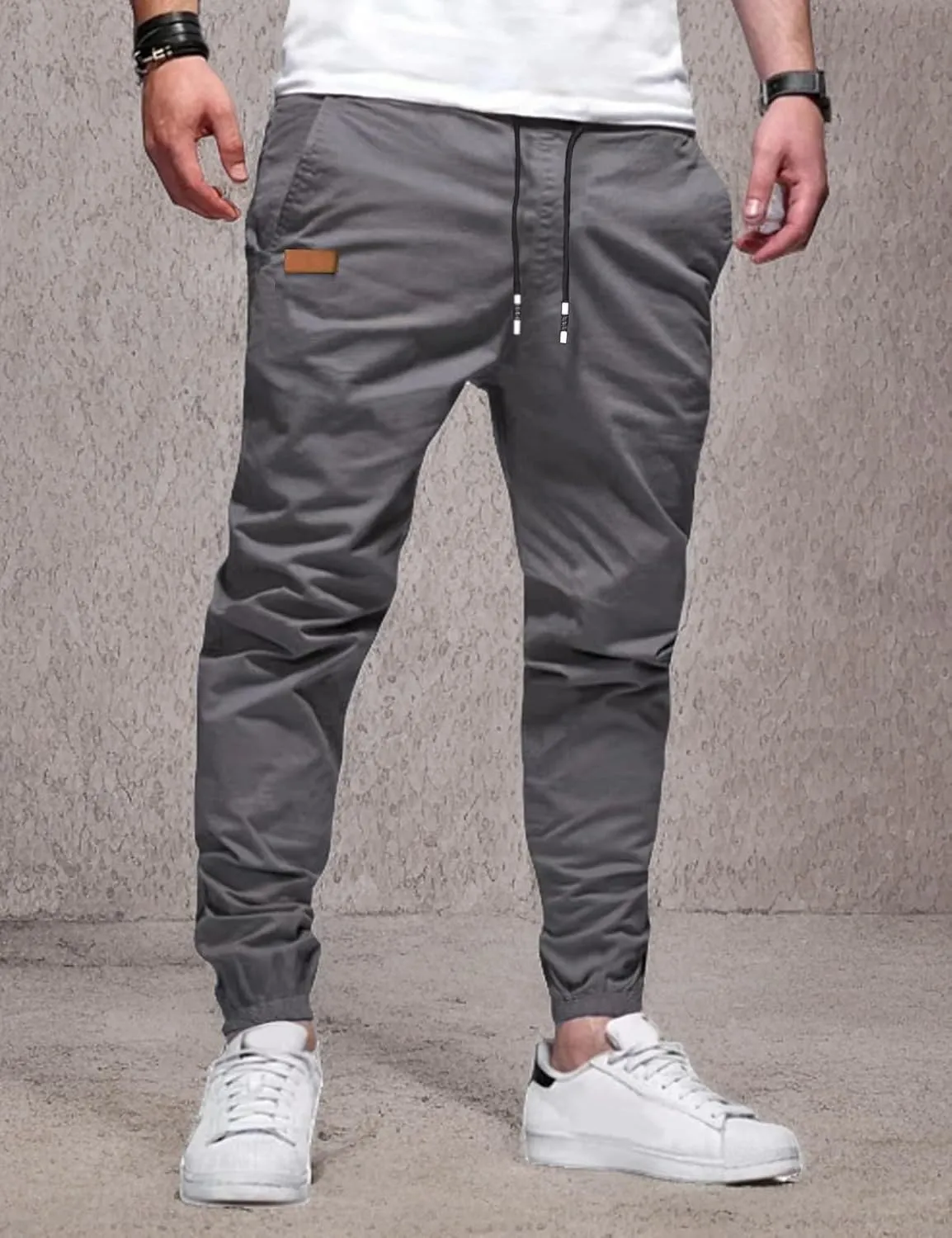 Men's Outdoor Jogging Casual Pants Slim Cargo Workout for Running Sweatpants Hiking