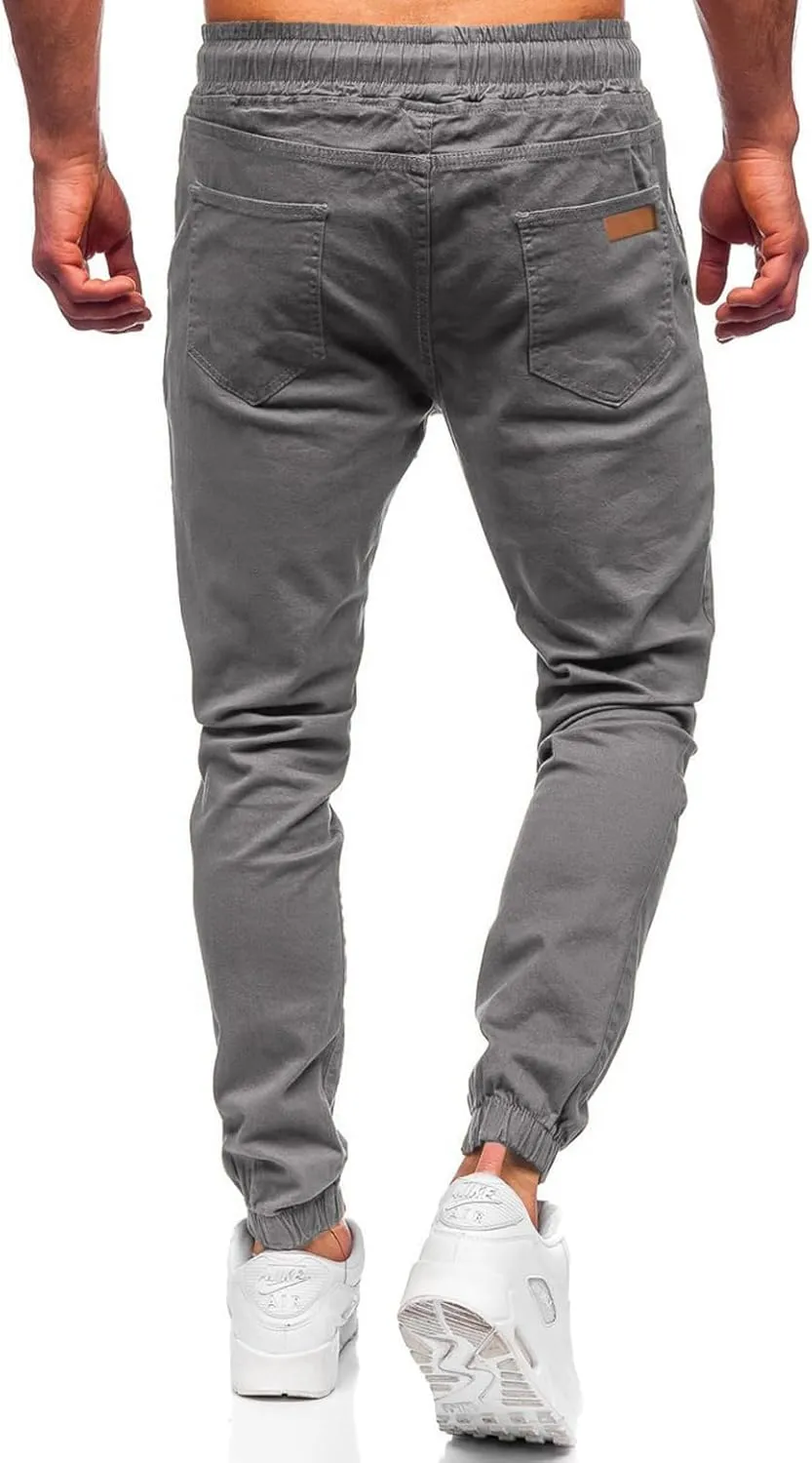 Men's Outdoor Jogging Casual Pants Slim Cargo Workout for Running Sweatpants Hiking