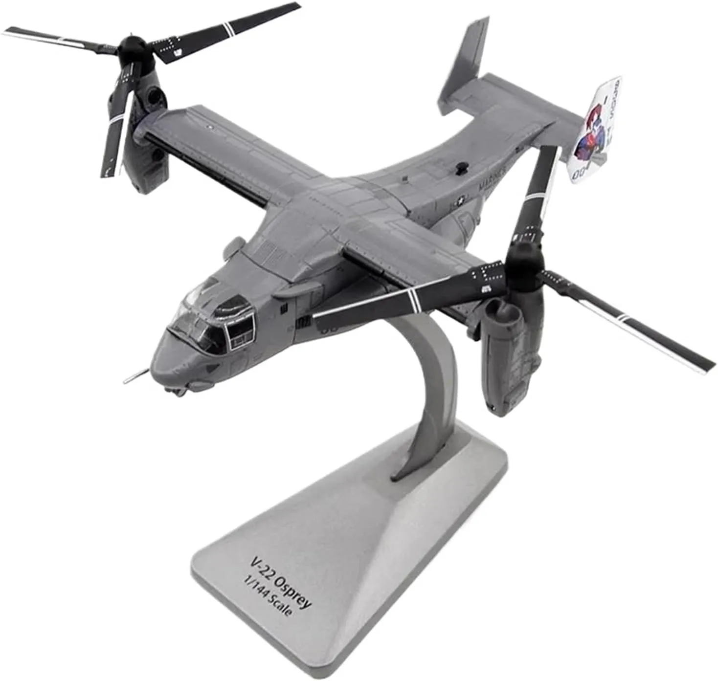 Metal Aircraft Model 1/144 Scale Diecast for Variable Wing Bell V-22 V22 MV-22B Osprey Transport Helicopter Amphibious Aviation Enthusiasts