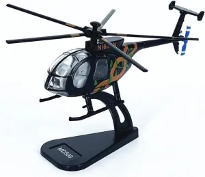 Metal Aircraft Model Diecast 1/100 Scale for Little Bird MD500 Helicopter Alloy Aircraft Model Collection Display Model Aviation Enthusiasts