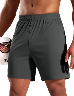 MIER Men's Quick-Dry Athletic/Soccer/Basketball Shorts Without Pockets No Liner Running Workout Training Active Shorts