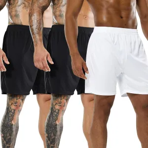 MIER Men's Soccer/Basketball/Athletic Shorts Without Pockets No Liner Running Workout Training, 3 Pack