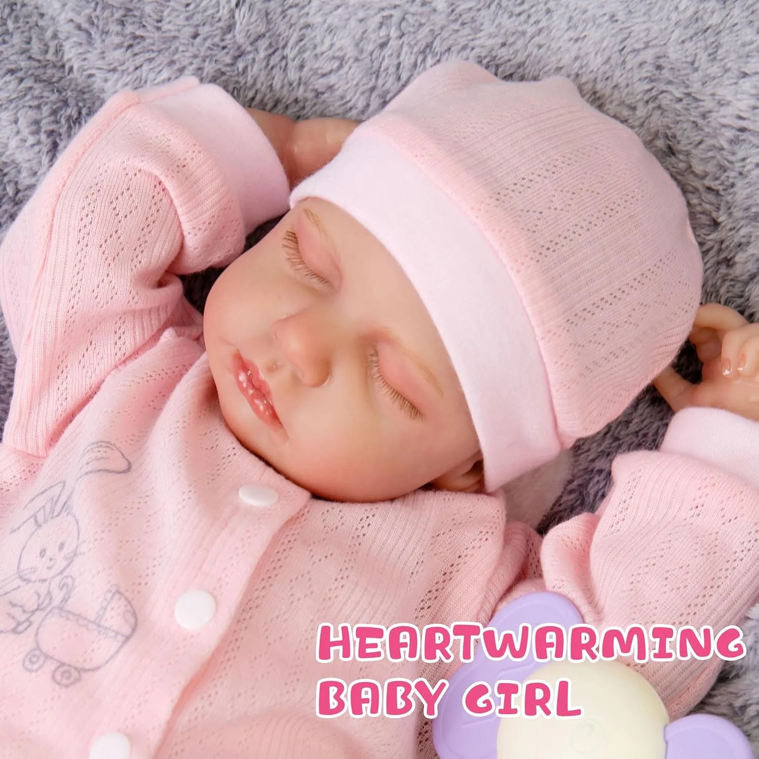 Milidool Lifelike Reborn Baby Dolls Girl-20-Inch Soft Body Realistic Silicone Baby Doll Newborn Baby Dolls American Sleeping Girl Real Life Dolls with Clothes and Toy Accessories Gift for Kids Age 3 