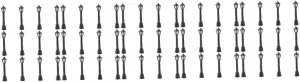 Milisten 3sets Plastic Post Lamp Miniature Landscape Light Streetlight Decor for Dollhouses Realistic Model Street Light Accessories for Miniature Scenery 12pcs*3