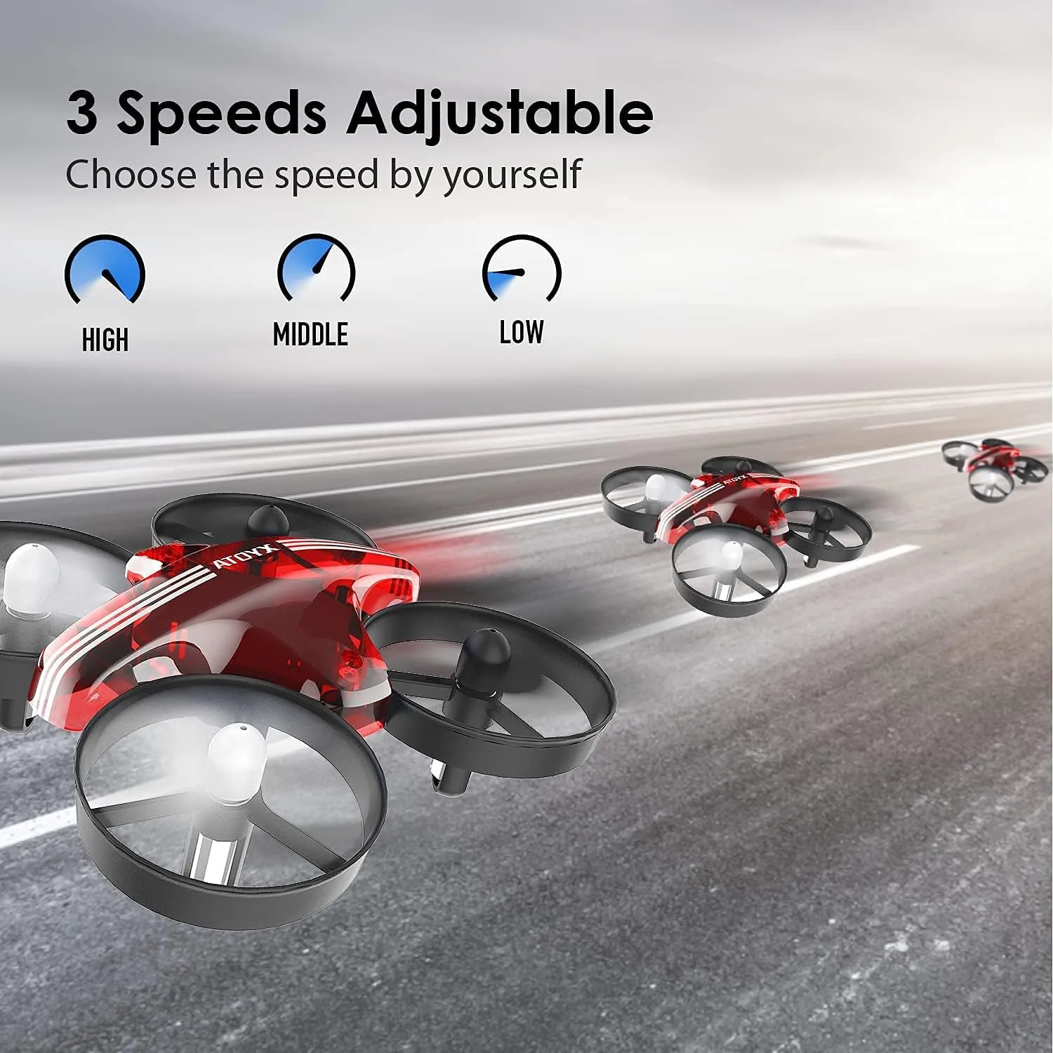 Mini Drone for Kids & Beginners, Indoor Portable Hand Operated/RC Nano Helicopter Quadcopter with Auto Hovering, Headless Mode & Remote Control, Children's Day Gift for Boys and Girls -Red
