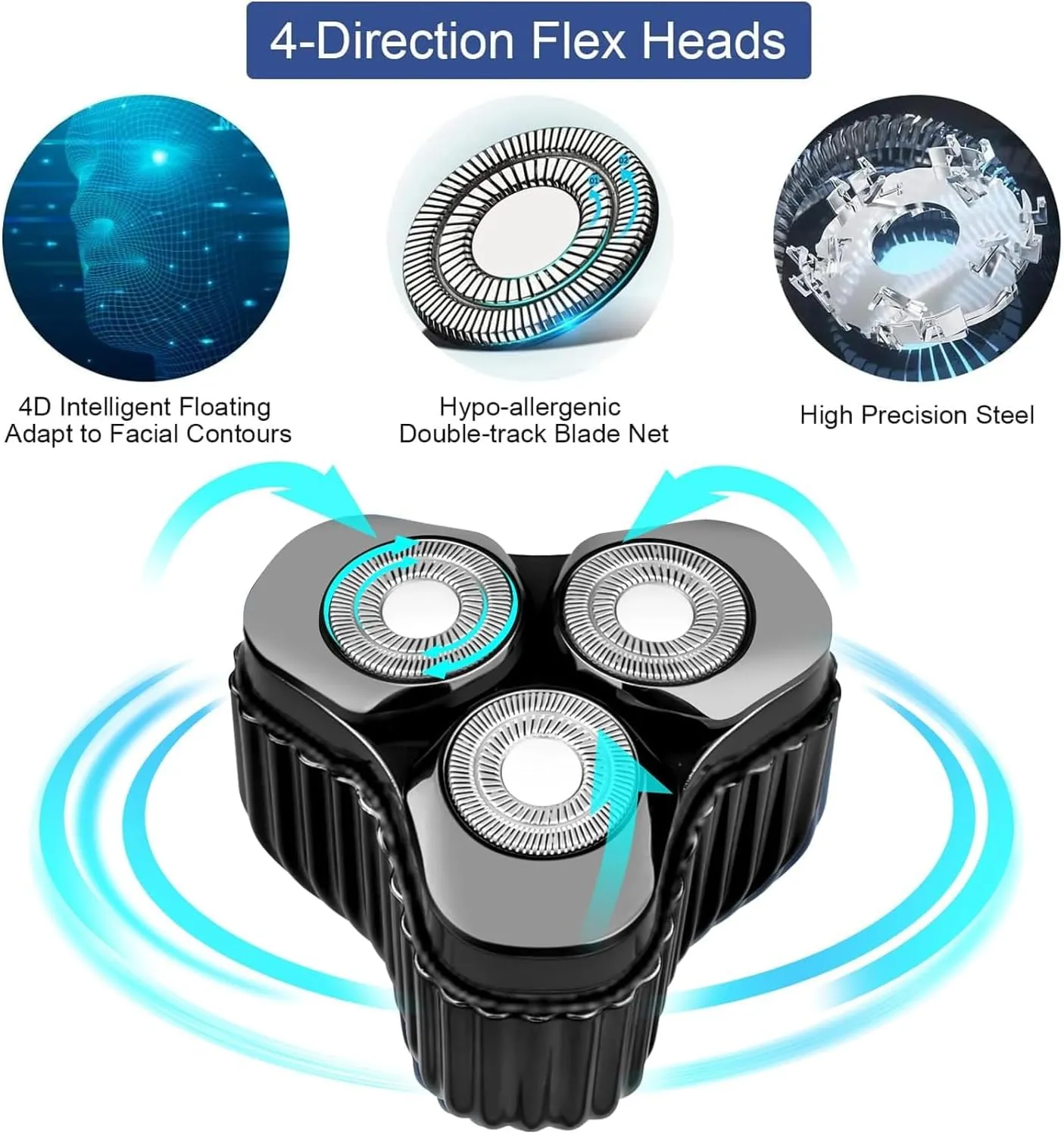 Mini Electric Razor for Men, Upgrade Mini Shaver, Pocket Size Portable Electric Shaver, USB Rechargeable, Waterproof, Easy to Use One-Button, Suitable for Home, Car, Travel, Gift for Men