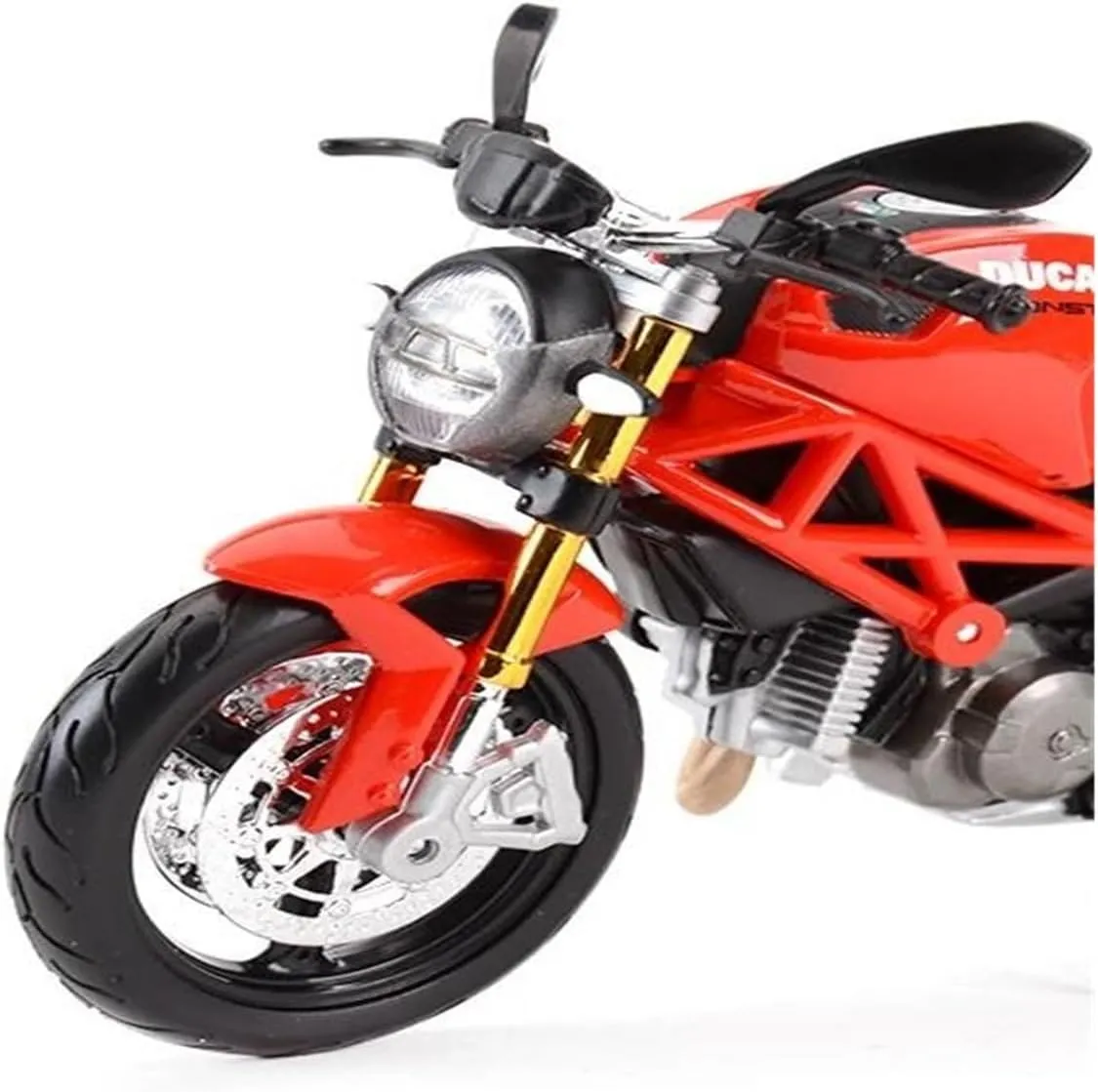 Mini Simulation Motorcycle Toys 1:12 for Ducati Monster 696 Red Die Cast Vehicles Collectible Hobbies Motorcycle Model Toys Adult for Boys(Red)