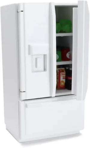Miniature Dollhouse Fridge 1:12 Furniture Decoration Accessories Mini Refrigerator Kitchen Living Room Scene Model Ornaments (White)