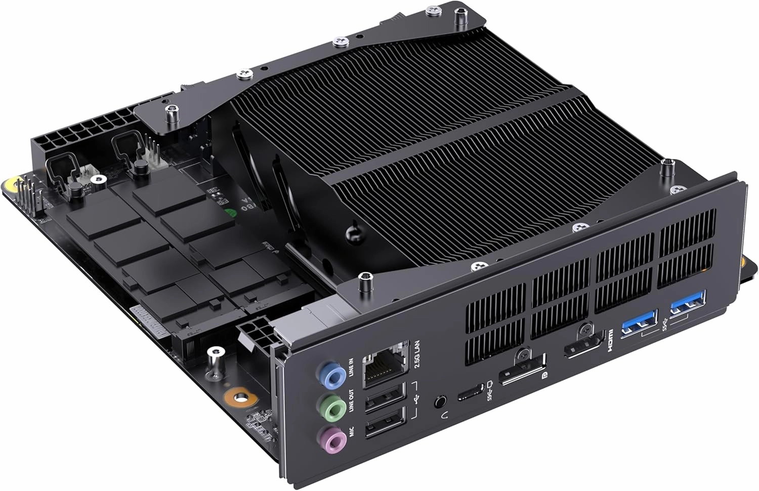 MINISFORUM BD795i SE Motherboard AMD Ryzen 9 7945HX(16C/32T) Gaming Mini PC Without RAM/SSD/OS, 2X DDR5 SODIMM Slots, 2X PCIe4.0 SSD, M.2 2230 Key E Slot, HDMI DP USB-C Triple Video Outputs Computer