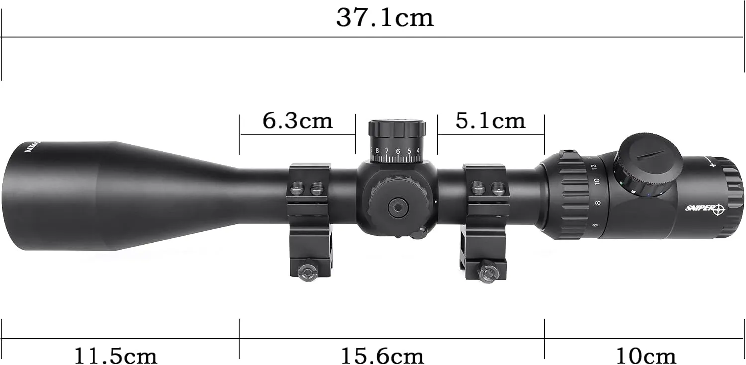 MK 4-16X50/6-24X50 Hunting Rifle Scope 30mm Tube Red/Green/Blue Illuminated Reticle SFP Riflescope w/Side Parallax Adjustment