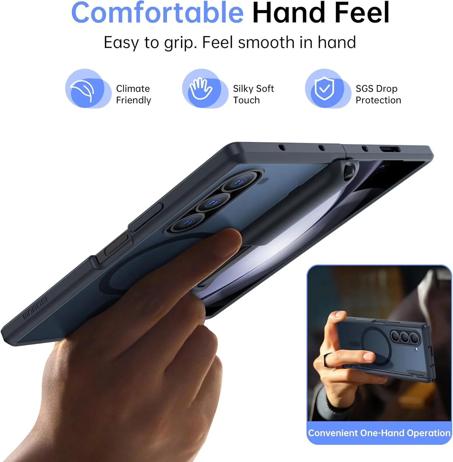 MOBOSI for Samsung Galaxy Z Fold 6 Case [Compatible with Magsafe], [Built-in Hinge Protection & Screen Protector] Magnetic Shockproof Full Body Slim Phone Case for Z Fold6 with S Pen Holder, Black